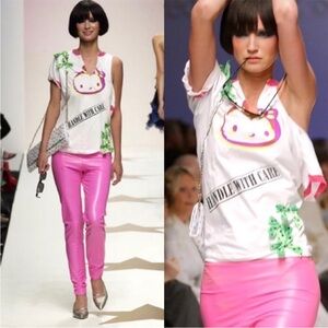 RARE Y2K Runway HEATHERETTE x HELLO KITTY Clutch Purse Bag